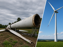 Spadl starý větrník, ne moderní turbína. Co havárie v Potštátu skutečně znamená